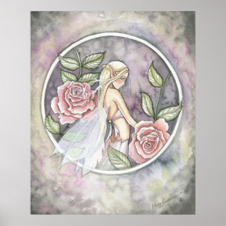 Captured Rose Fantasy Fairy Poster Print