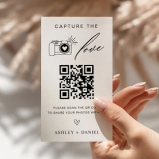 Capturez la carte de boîtier de code QR Love Maria