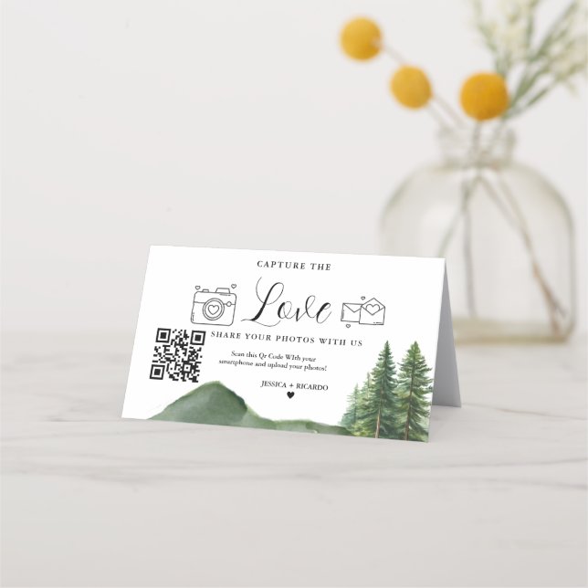 Capturez la carte de code QR Love Mariage, Carte p (Devant)