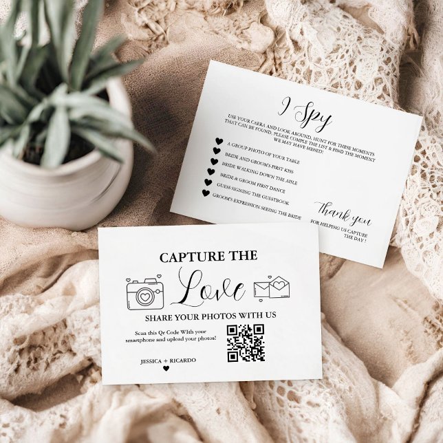 Capturez la carte de code QR Love Mariage, Carte p (Créateur téléchargé)