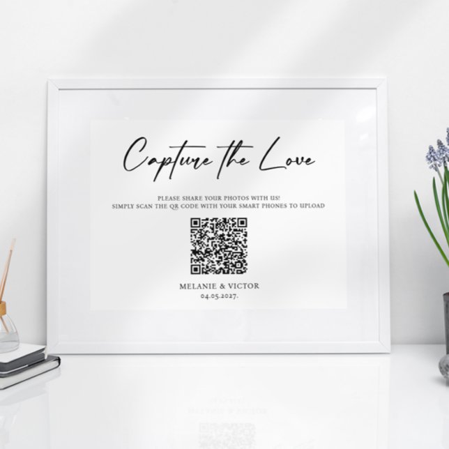 Capturez l'amour QR Code Mariage affiche (Créateur téléchargé)