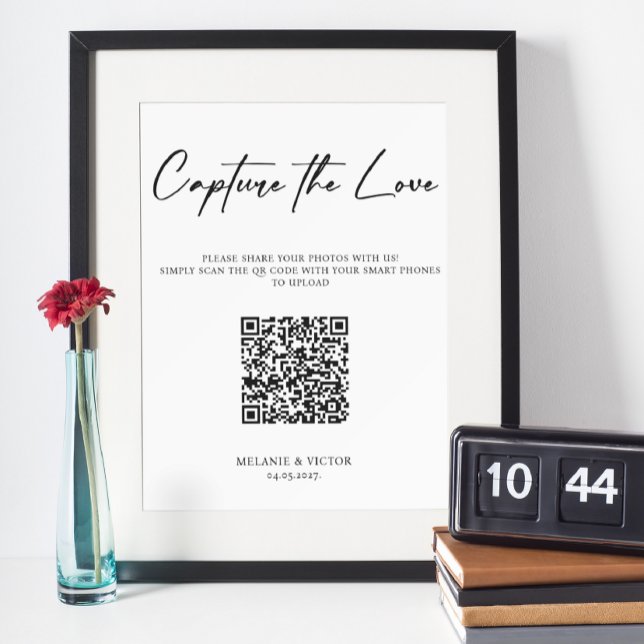 Capturez l'amour QR Code Mariage affiche (Créateur téléchargé)