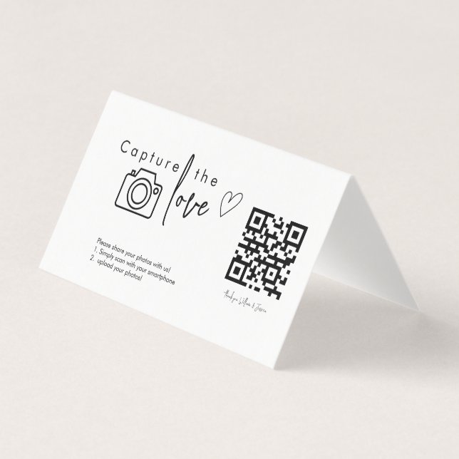 Capturez le code QR d'amour, Signes photo Mariages (Front)