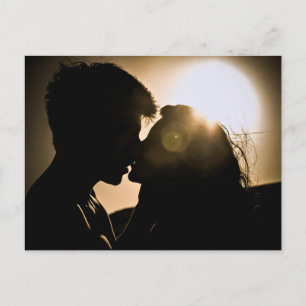 Capturing couple in a moment postcard