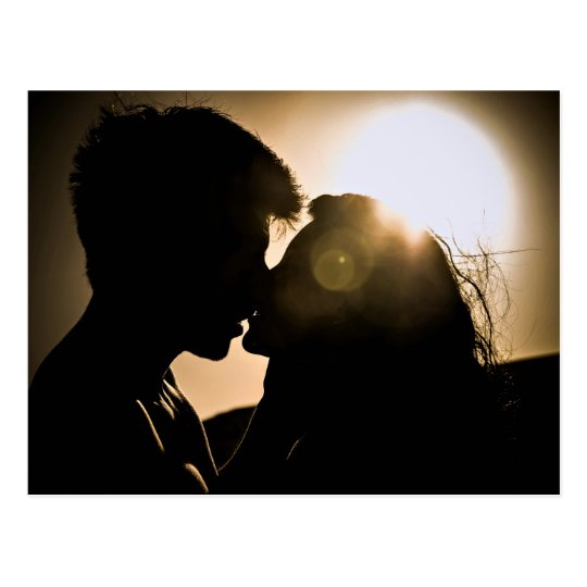 Capturing couple in a moment postcard