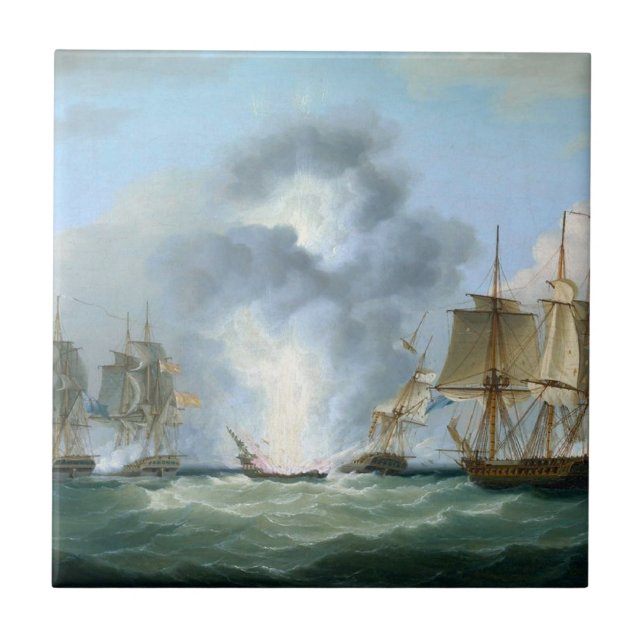 Capturing Spanish treasure ships 1804 Tile (Front)