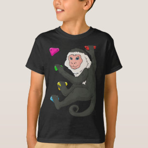 Capuchin Monkey Bouldering Climbing Wall T-Shirt
