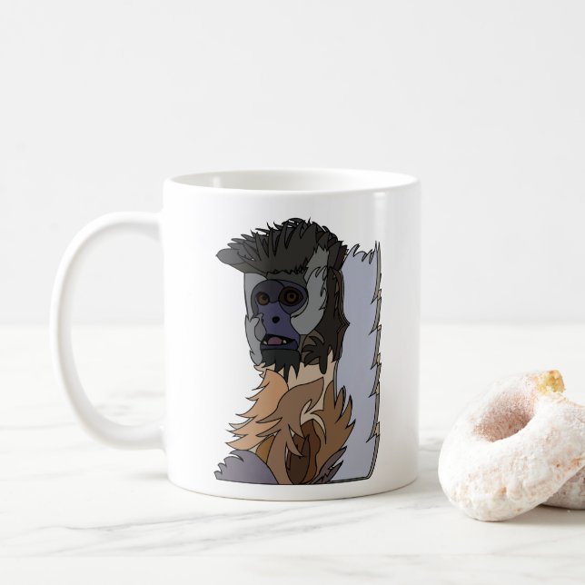 Capuchin Monkey Coffee Mug (With Donut)