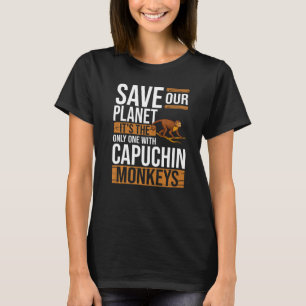 Capuchin Monkey Cute Cage Food Animal 2 T-Shirt