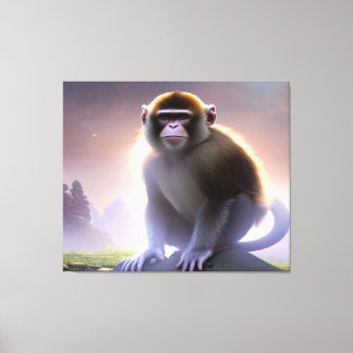 Capuchin Monkey Stretch Canvas