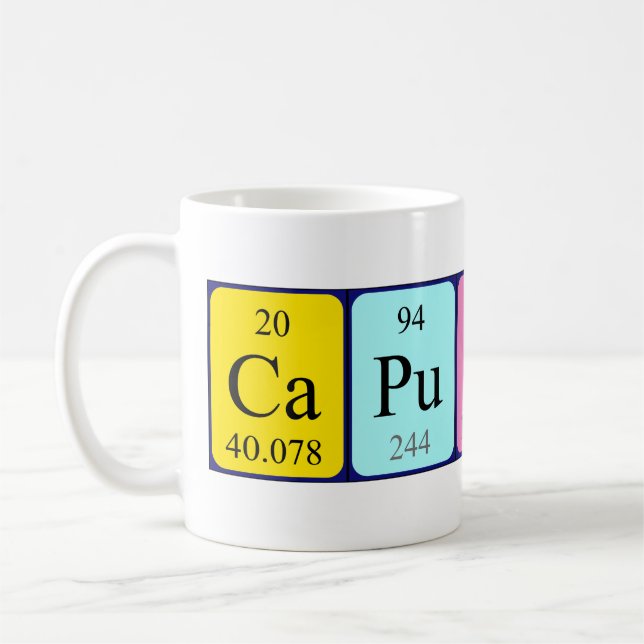 Capucine périodique nom de la table mug (Gauche)