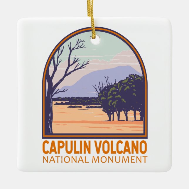 Capulin Volcano National Monument Vintage Ceramic Ornament (Front)