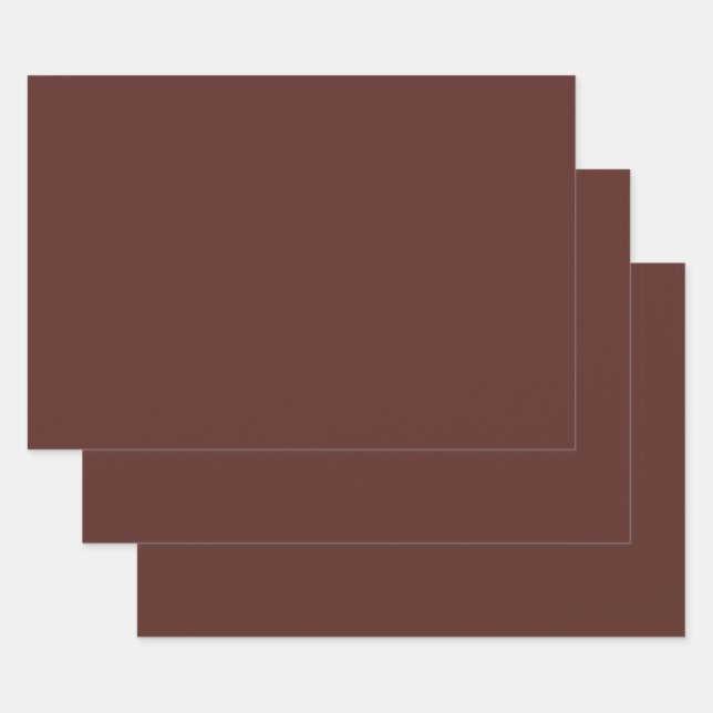 Caput mortuum (solid colour)  wrapping paper sheet (Set)