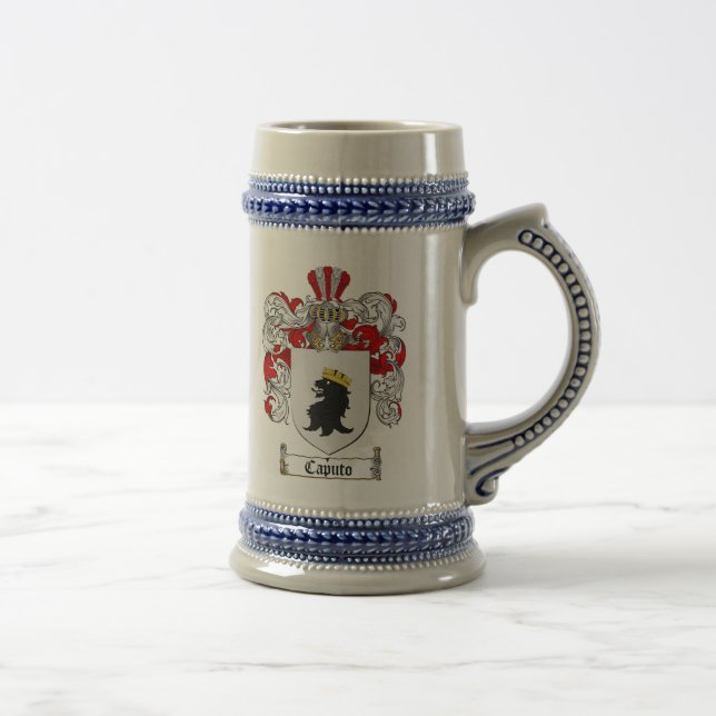 Caputo Coat of Arms Stein / Caputo Family Crest (Right)