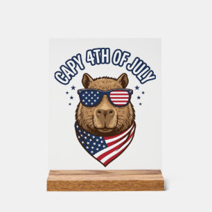 Capy 4th of July Patriotic Capybara Vector Design_ Acrylic Sign