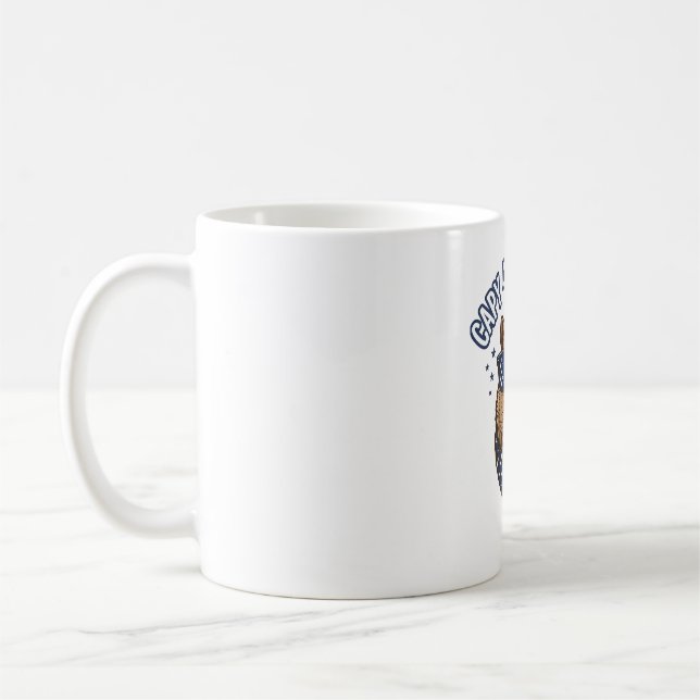 Capy 4th of July Patriotic Capybara Vector Design_ Coffee Mug (Left)