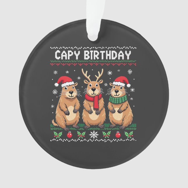 Capy Anniversaire Vilain Chant de Noël Capybara (devant)