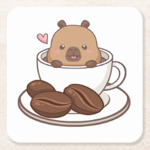 Capy Bara Coffee Cup Paper Coaster