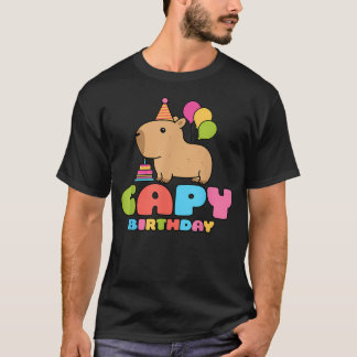 Capy Birthday Capybara Lover Funny Rodent Animal T-Shirt