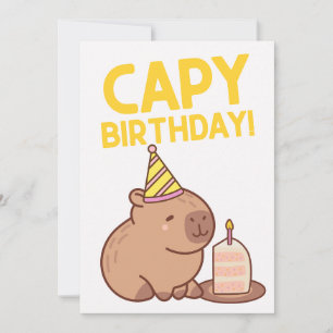 CAPY BIRTHDAY CUTE CAPYBARA PUN BIRTHDAY CARD
