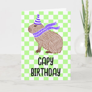 Capy Birthday Funny Capybara Lover Greeting Card