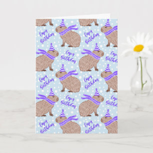 Capy Birthday Funny Capybara Lover Greeting Card