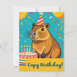 Capy Birthday Postcard