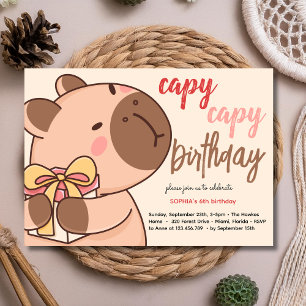 Capy capy birthday invitation