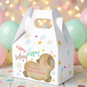 Capy capybara birthday favor box