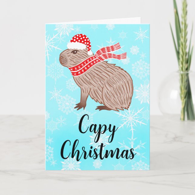 Capy Christmas Funny Capybara Snowflake Holiday (Front)