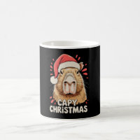 Capy Christmas Xmas Santa Hat Capybara Rodent