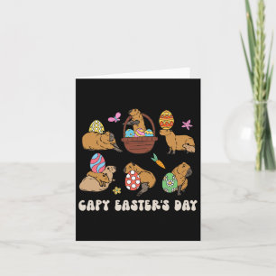 Capy Easter Day Capybara Hunt Eggs Fun  Card
