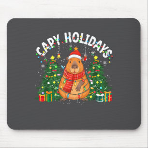 Capy Holidays Capybara Santa Hat Xmas Men Women Ki Mouse Pad
