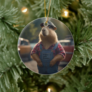 Capy The Mechanic Auto Repairs, Ceramic Ornament