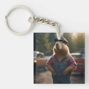 Capy The Mechanic Auto Repairs, Hoodie Keychain