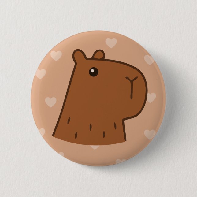 Capybara 2 Inch Round Button (Front)