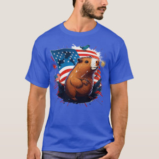Capybara 4th of July 4 T-Shirt