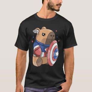 Capybara 4th Of July Boys American Flag Boy Girl K T-Shirt