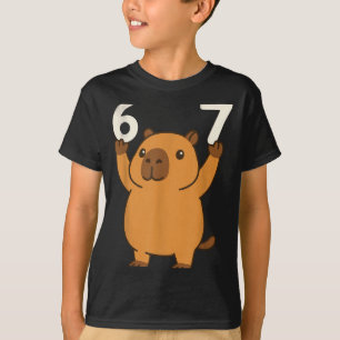 Capybara 67 Meme Six Seven Funny  T-Shirt