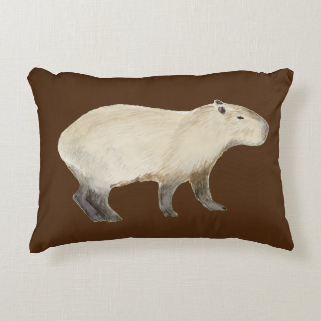 Capybara Accent Pillow (Front)