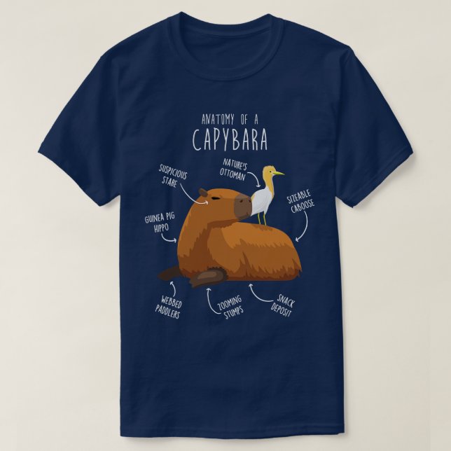 Capybara Anatomy 2 T-Shirt (Design Front)