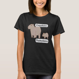 Capybara and Baby Capybara Pup  Copy Paste Pun T-Shirt