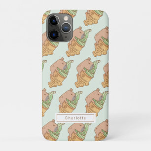 capybara and match taiyaki ice-cream pattern iPhone 11 pro case