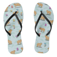 Capybara and mushroom pattern