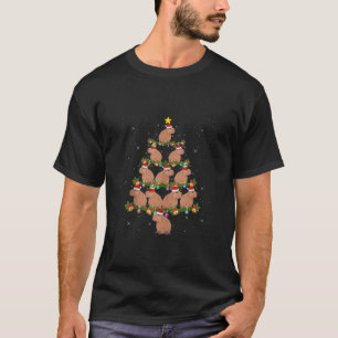 Capybara Animal Xmas Lights Santa Capybara Christm T-Shirt
