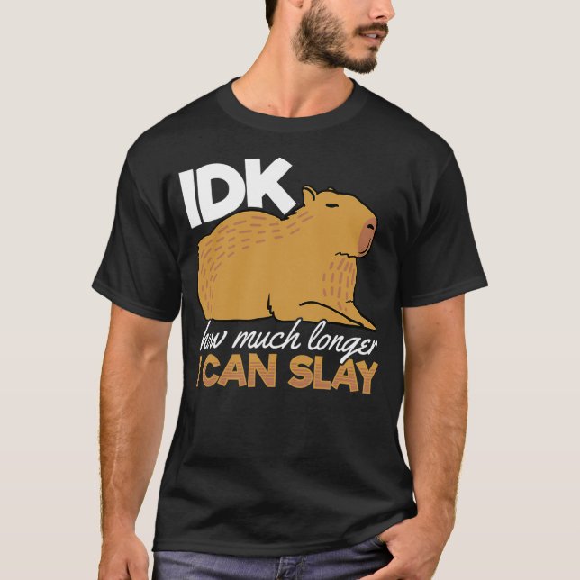 Capybara Animals Pet - idk How Much Longer I Can S T-Shirt (Front)