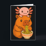Capybara Anime Ramen Axolotl Funny Graphic Kawaii Card<br><div class="desc">Capybara Anime Ramen Axolotl Funny Graphic Kawaii Capibara</div>