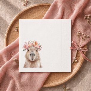 Capybara Baby Shower • Boho style Napkin