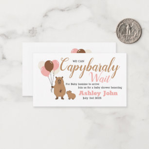 Capybara Baby Shower Honouring Invitation card