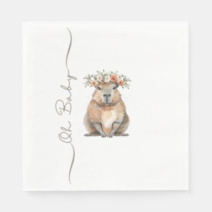 Capybara Baby Shower • Oh Baby Wildflower Napkin